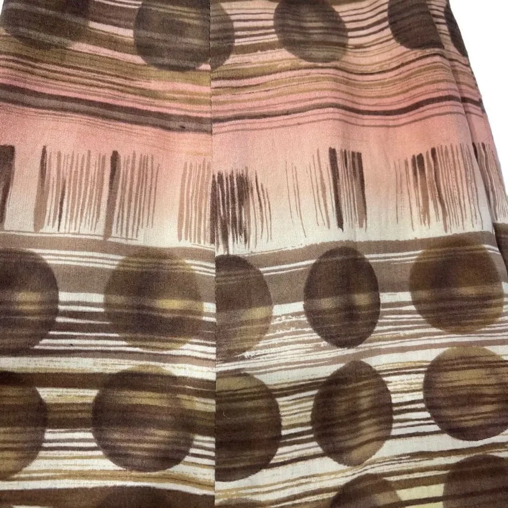 Talbots Women's Vintage Multicolor A-line pleated ruffle Skirt Size Petite 6